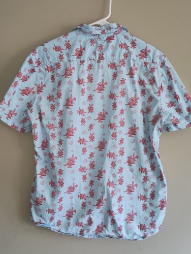 Blink 182 Button Down Bunny Rabbit Shirt Rare Blue Pink Sz M /L Tag Removed - Picture 2 of 6