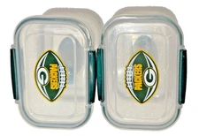 Set/2 Green Bay Packers snack, refrigerator, GIFT  containers 3.5x5” - NFL 2025
