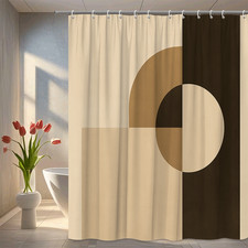 Geometric Abstract Shower Curtain for Modern Decor