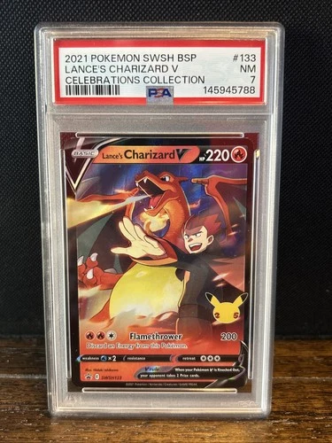 Pokémon TCG Lance's Charizard v SWSH133 Promo PSA 7