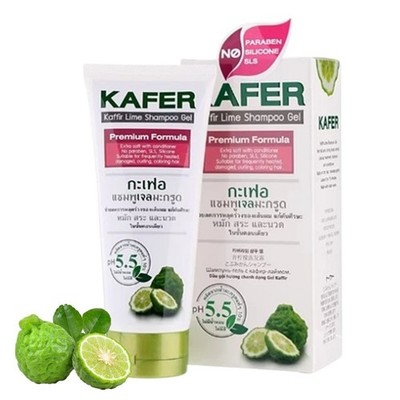 KAFER KAFFIR LIME Shampoo Gel Premium Formula Extra Soft Reduce Hair Loss 180g