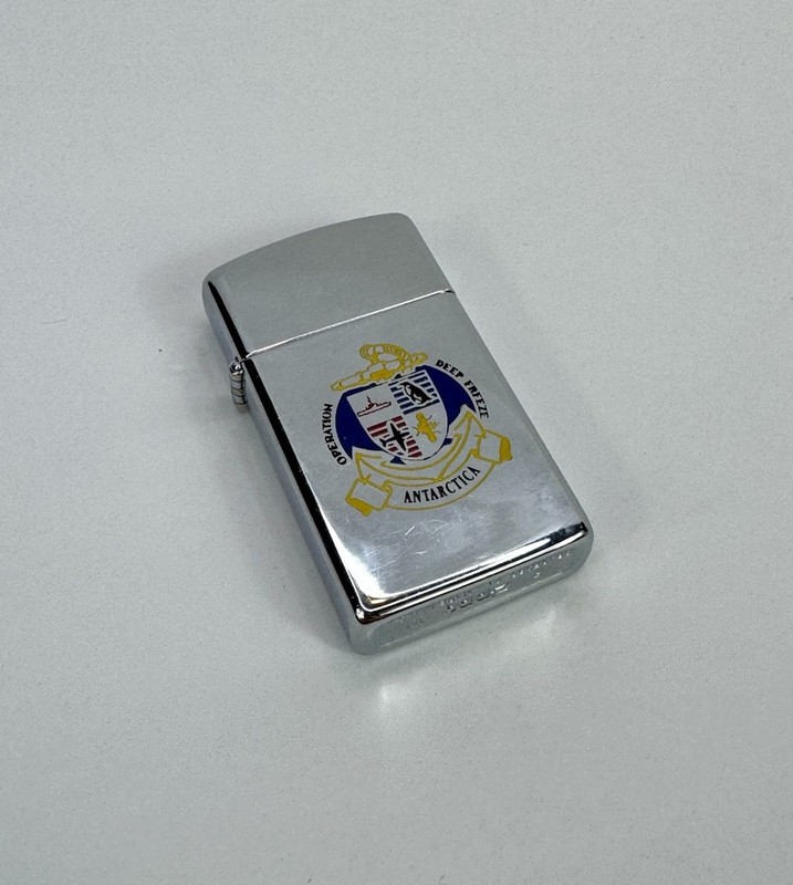 Zippo Slim Lighter 1991  Operation Deep Freeze US Antarctic Research Program VTG