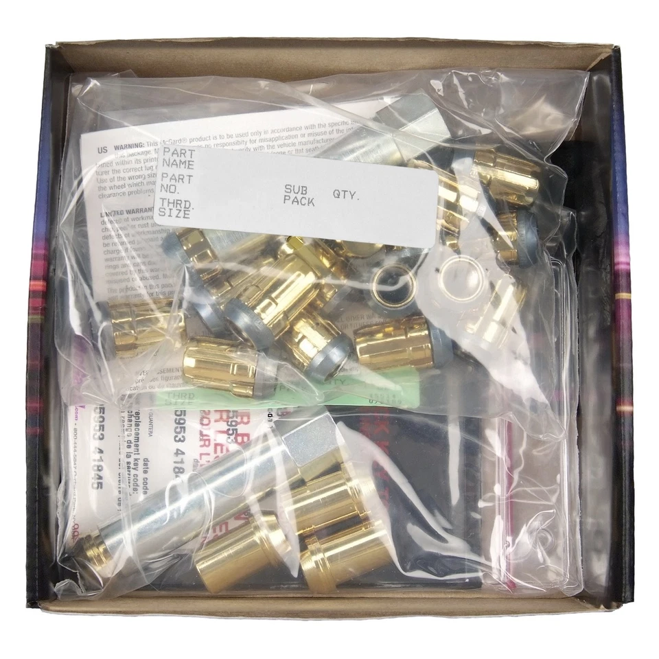 McGard 65557GD Chrome/Gold Tuner Style Spline Drive Lug Nut Kit M12 x 1.5 Thread - Image 4 of 4