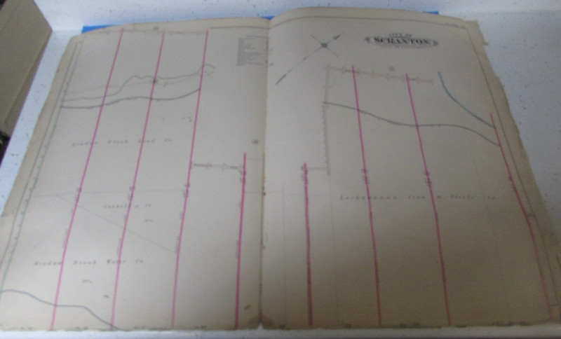 1898 SCRANTON PA  - ATLAS PLATE 23 - CANVAS  32 x 22