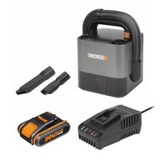 WORX WX030 Cubevac 20V Cordless Compact Vacuum Cleaner with 2.0Ah Battery and