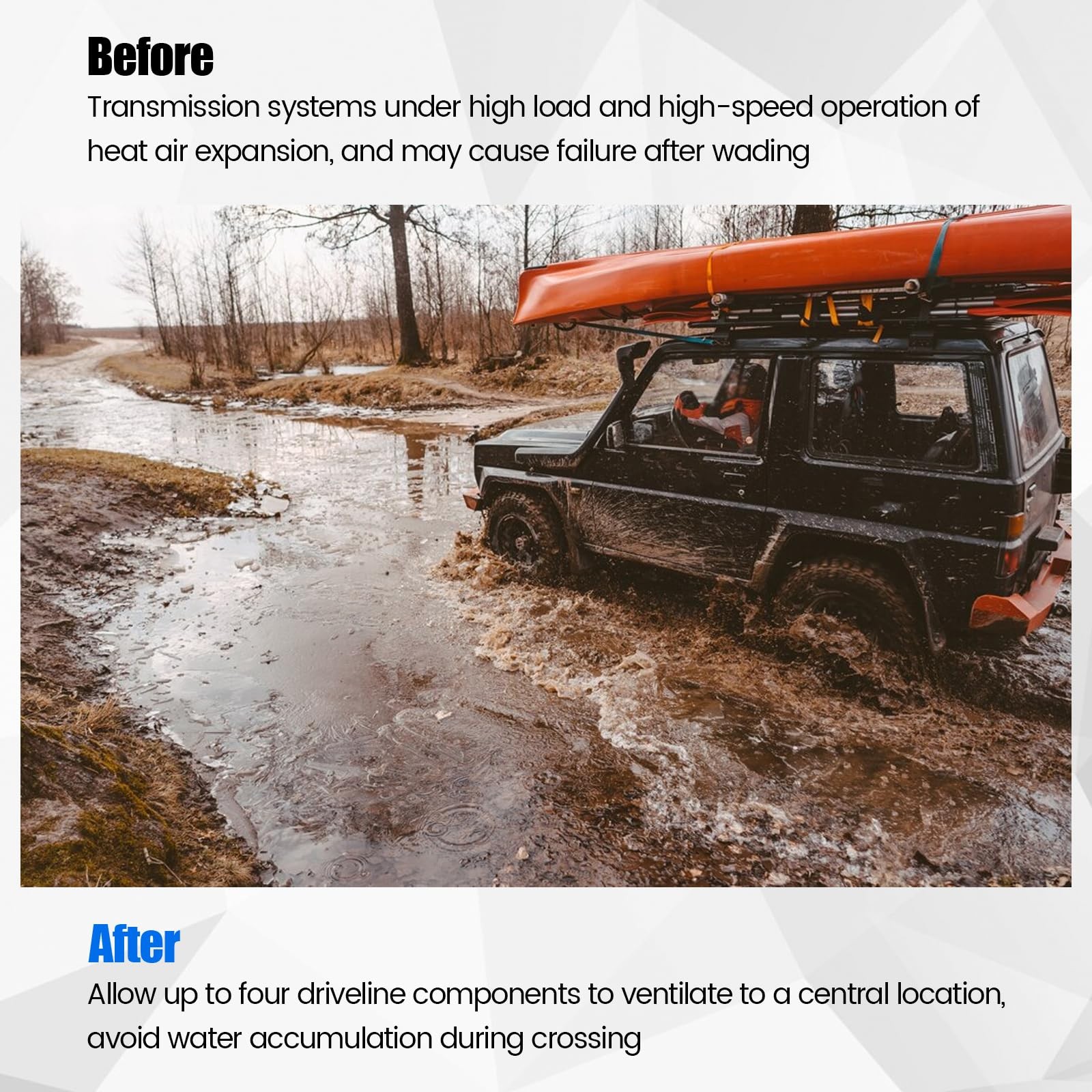 Differential Breather KIT, Remove Air Pressure from Differentials, Transmissi...