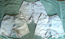 3 PR VTG 90s ALL-COTTON CUT-OFF BLUE JEANS SHORTS RIDERS, LL BEAN USE FOR CRAFTS