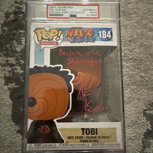 Funko Pop Naruto Tobi 184 PSA Neil Kaplan Autographed