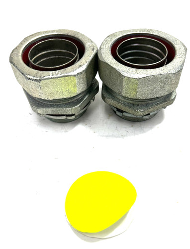 UNBRANDED STRAIGHT LIQUIDTIGHT CONDUIT CONNECTOR  1-1/2" LOT OF 2