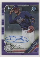 2019 Bowman Chrome Prospect Purple Refractor 26/250 Derian Cruz #CPA-DC Auto 2f9