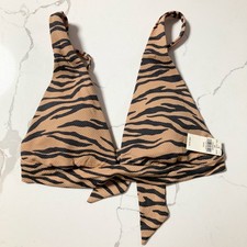 Aerie by American Eagle Tiger Stripe Tie Back Swim Top Size Medium NWT