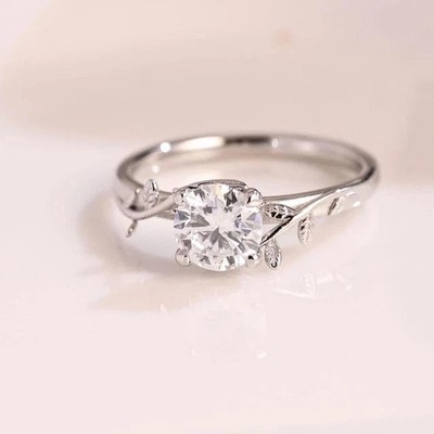 2.00Ct Round Cut Natural Diamond 14K White Gold Wedding & Engagement Ring