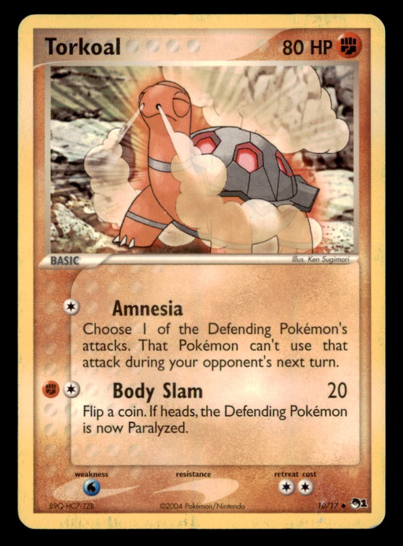 Torkoal 10/17 Uncommon POP Series 1 Pokemon Moderately Played