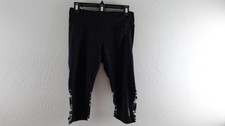 Leggings deportivos Reebok negros bloques de color capri cortos para mujer talla m