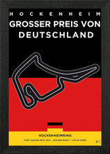 My F1 German Race Track Framed Wall Art Poster Canvas Print Picture