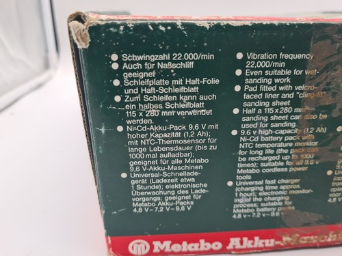 Metabo Smerigliatrice oscillante a batteria 9,6 V Sr A 60 22.000/min - senza batteria - Foto 6 di 7