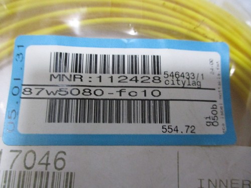 MOLEX INTERCONNECT 0854917046 CABLE FC/SPC-LCD90/SPC 9 DXJP 10M(1.6/YELLOW) - Picture 3 of 4
