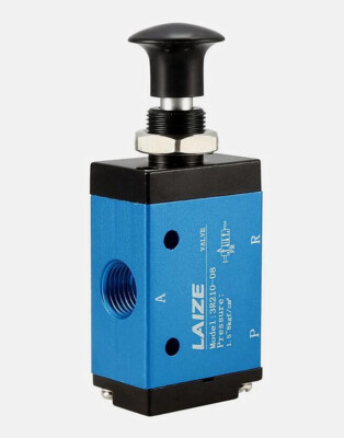 1x Manual Hand Pull Push Solenoid Valve 2 Position 3 Way Pneumatic G 1/4'' Thread