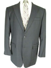 Hickey Freeman Ltd Mens Charcoal 2 Btn Sport Coat 40R USA Made