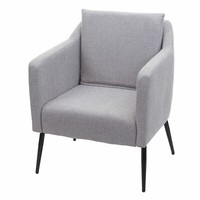 Relaxsessel Hwc-H93A, Sessel Cocktailsessel Lounge-Sessel, Stoff/Textil Hellgrau
