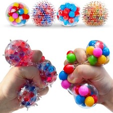 4 Pack 2.5 Squishy Silicone Fidget Stress Rel...