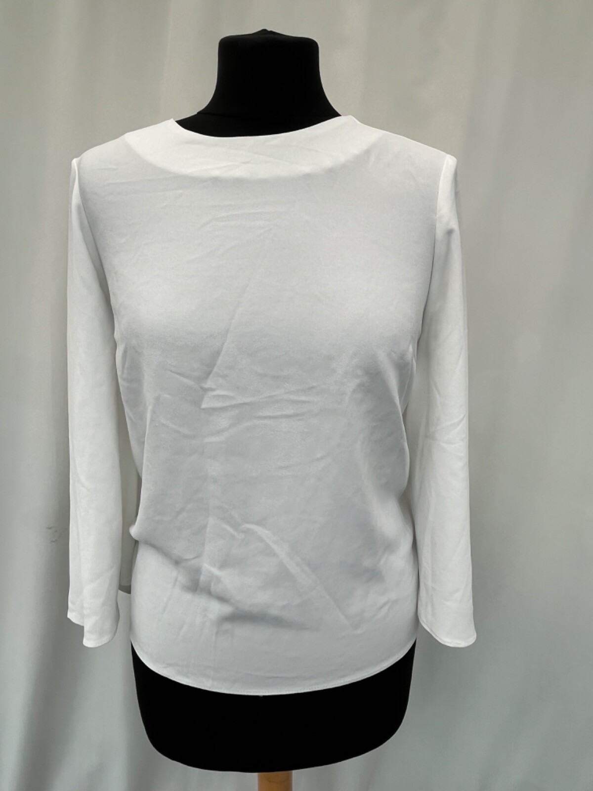 ASOS White Polyester Cut-Out Back Blouse Size 10 Womens