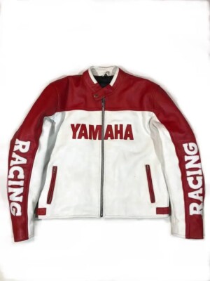 YAMAHA Vintage real Cowhide Leather Motorcycle Rare Racing