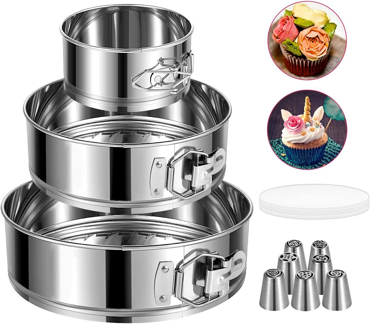 Springform Pan, Stainless Steel Springform Cake Pan, Leakproof - Main Image