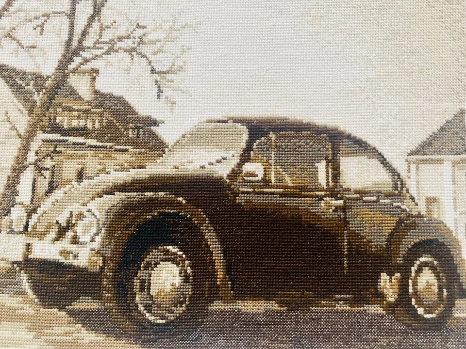 RIOLIS Counted Cross Stitch Kit 1177 The Beetle. Vintage Black & White Picture - Image 3 of 4