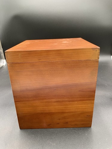ONE  LARGE  VENEER  RECTANGULAR BOX   8 3/4” X 7 3/4” 