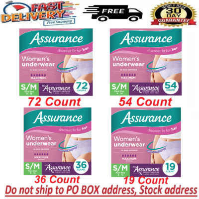 Assurance Women'S Incontinence & Postpartum Underwear, Small / Medium, Maximum A