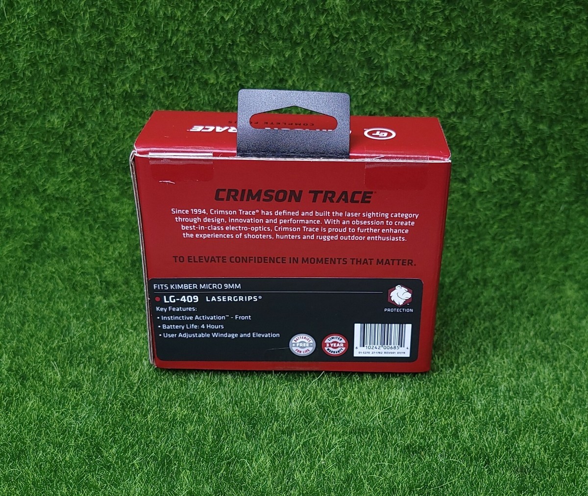 Crimson Trace Rosewood Red Lasergrips 9mm Kimber Micro 9 - LG-409