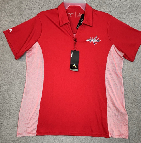 NWT Washington Capitols NHL Hockey Polo Golf Shirt Womens XL Embroidered - Red - Picture 2 of 11