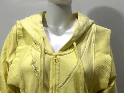 STELLA McCARTNEY ADIDAS ZIP-UP HOODIE YELLOW SIZE XS