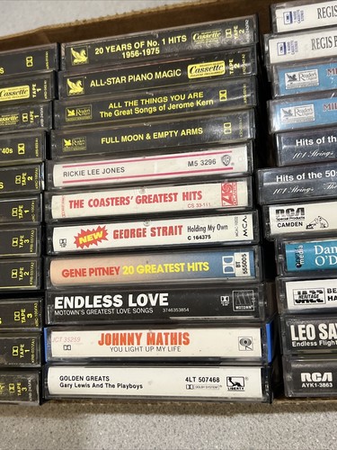 Vintage Lot Of 35 Cassette Tapes-Country, Hits Of The 50s-70s- See Titles - Picture 3 of 4