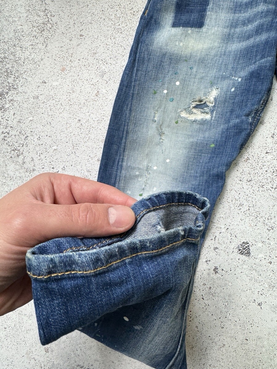 Dsquared2 Sexy Twist Jeans Made in Italy Size 46 Blue Denim Pants