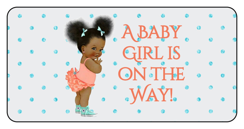 Labels 4"x 2" Party Favor African Puffs It's A Girl