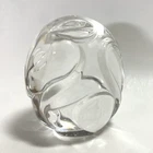 Vtg Steuben Crystal Woodland Mouse Hand Cooler Paperweight Retired EVC Signed