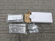 (QTY 2) HOSOM Self Closing Door Spring Loaded Hinges 4 Inch Brushed Nickel
