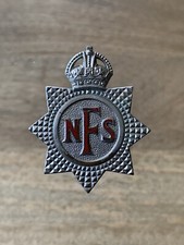 VINTAGE WWII/WW2 NFS NATIONAL FIRE SERVICE CAP BADGE