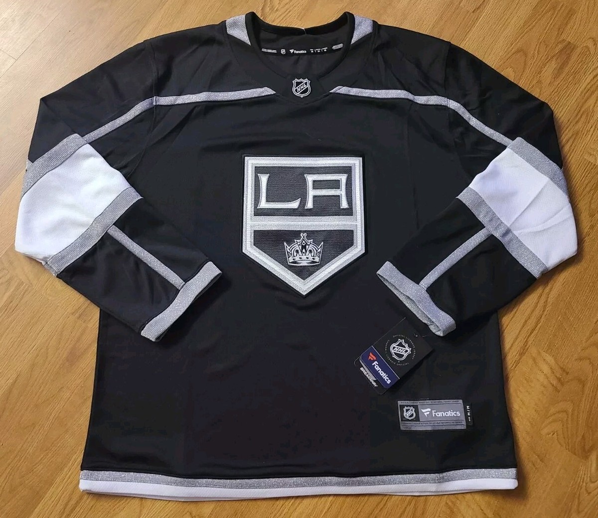 Los Angeles LA Kings Fanatics NHL Breakaway Blank Jersey Home Black Medium  NWT
