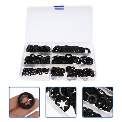 280pcs Schwarz Schloss Washer Assrotment Schloss Scheiben Sortiment Kit