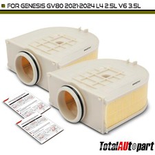 2x New Engine Air Filter for Genesis GV80 2021-2024 L4 2.5L V6 3.5L Front Side
