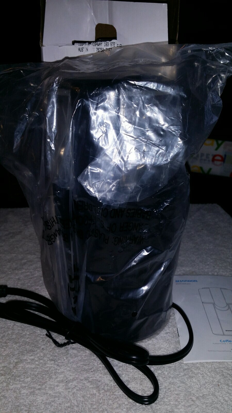 SHARDOR COFFEE GRINDER Push Top Lid S/S Removable Cup High Quality