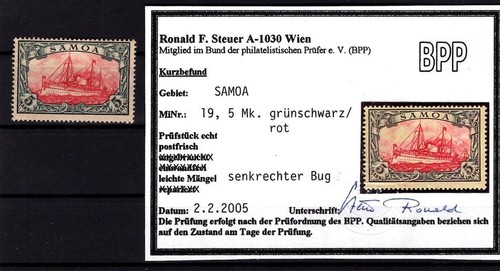 Samoa 19 Zarter Kalandarburg MNH Unstamped BPP Befund (AA6987