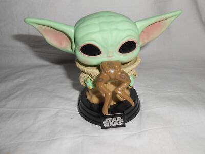 Star Wars Funko Pop Baby Yoda Grogu eating a frog Bobble Head