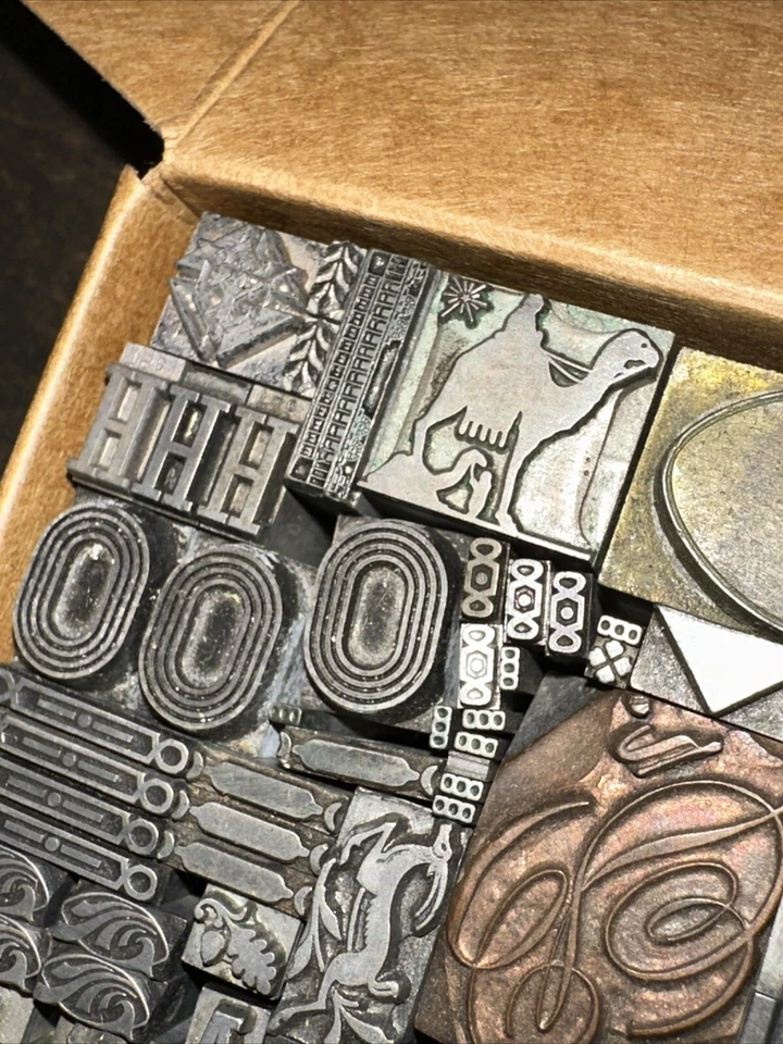 Printing Blocks “ Lead Ornamental Borders Dingbats” Great Variety! - Image 3 of 4