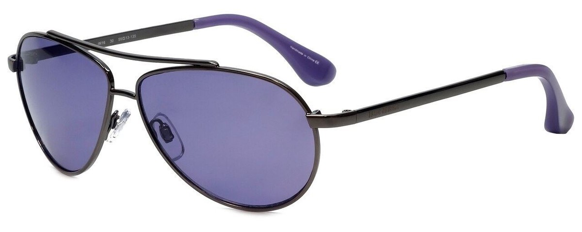 ISSA Isaac Mizrahi Designer Sunglasses IM16-30 in Gunmetal with Purple