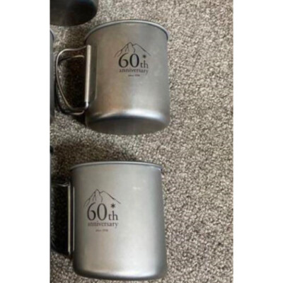 snowpeak 60th anniversary マグカップとカトラリーセット Snow Peak Titanium Single Mug / Titanium Double Mug Set
