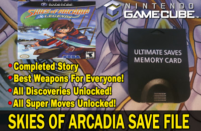 Skies Of Arcadia Legends Completed Ṥave Memory Card! (NO GAME)